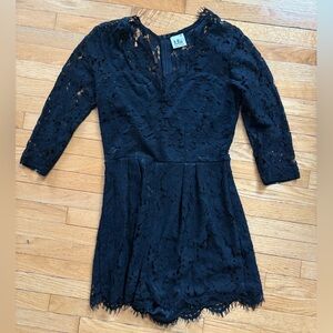 MIA Black Lace Jumpsuit with Strapless Design